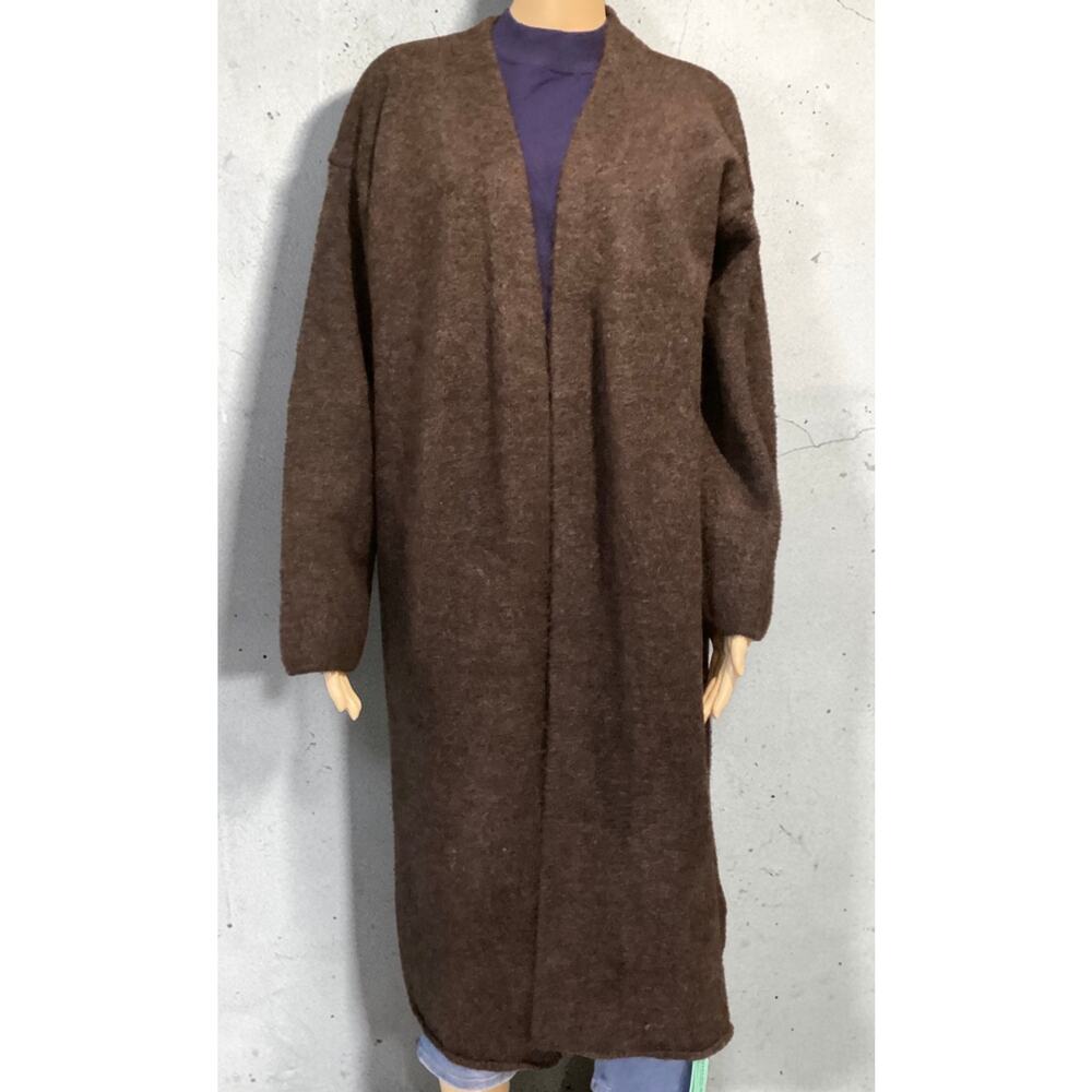Fairwhale Creative Urbanwear Longline Knit Duster Cardigan – Coffee Brown sz XL